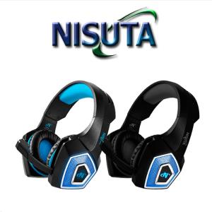 Auricular Gamer Nisuta Con Microfono Hurricane (NS-AUG350L) Led