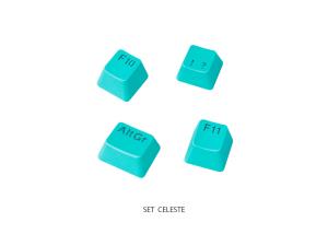 Kit de 108 Teclas para teclado Mecanico Nisuta (NS-KBGZ108) Celeste