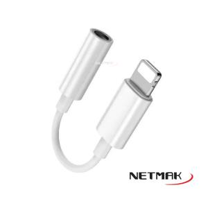 Adaptador Lightning a Miniplug 3.5mm NETMAK (NM-TC56)