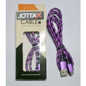 Cable USB a Lighting 1 Mt Trenzado 2A Jottax VIOLETA (IN13-IP) 21001IC06011920F