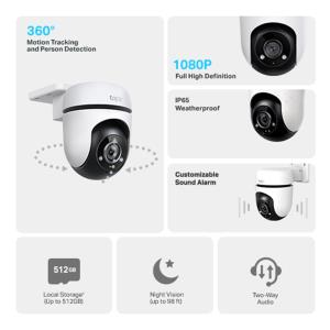 Camara Tapo C500 IP Mov Remoto Exterior Day/Night SD Wifi