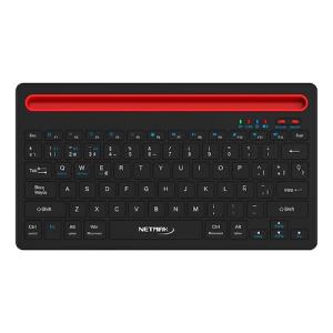 Teclado Bluetooth 5.0 Recargable Netmak Negro (NM-KB650)