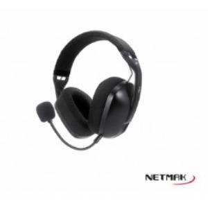 Auricular Inalambrico Gamer NETMAK Negro TRI modo BT / 3.5 / Receptor USB (NM-N35)
