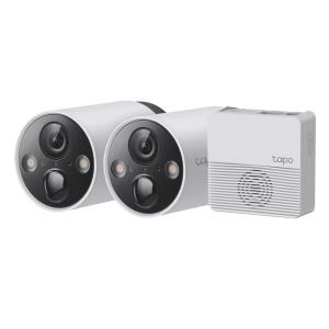 2 Camara IP a Bateria Full 2K QHD Color Exterior Dia/Noche+HUB TP-Link Tapo C420S2