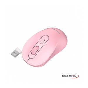 Mouse Inalambrico Optimize Netmak Bateria recargable (NM-M640-P) Rosa
