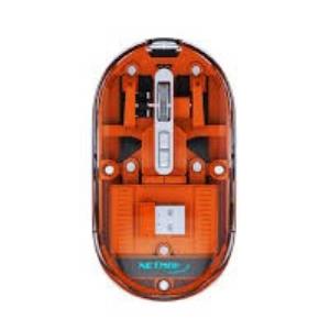 Mouse Inalambrico Transparente 2.4Ghz/Bt5.0 Naranja (NM-M670-O)
