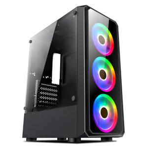 Gabinete Gamer JALATEC (JT-LX76) Lateral/Frente Vidrio Fuente 750W 80 Plus Bronze