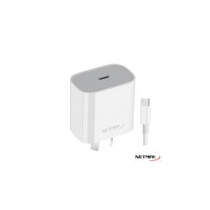 Cargador Usb-C Pd 20w con Cable Tipo-C Netmak (NM-CP8)