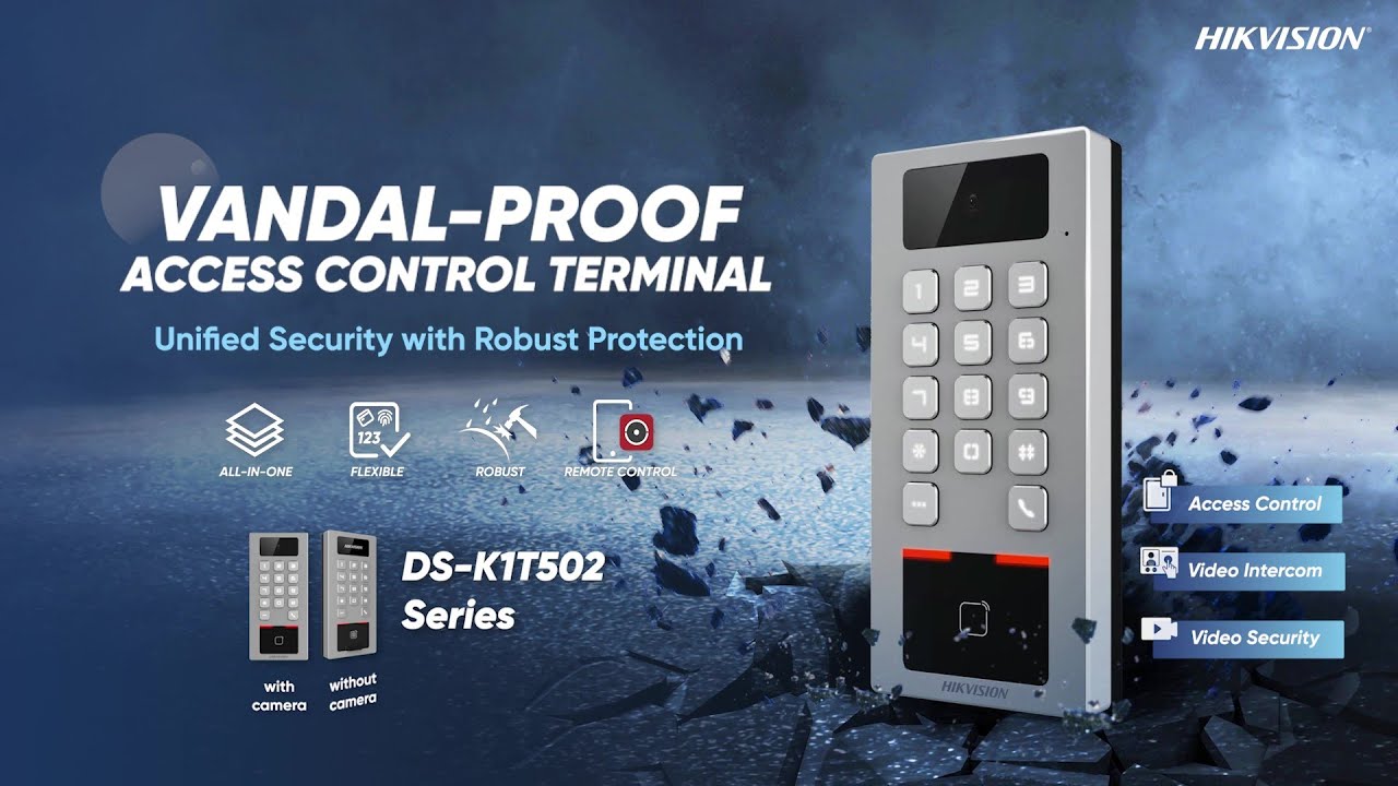 Control de Acceso IK09 Lector Tarj y Tecl Hikvision (DS-K1T502DBWX-C)
