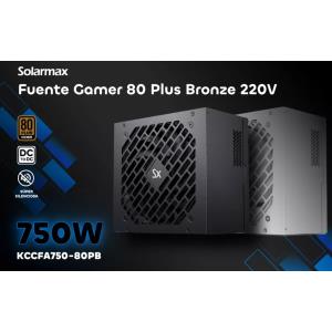 Fuente Solarmax 750w 80 Plus Bronze Negra (KC-CFA-750-80PB) (IC04184726A)