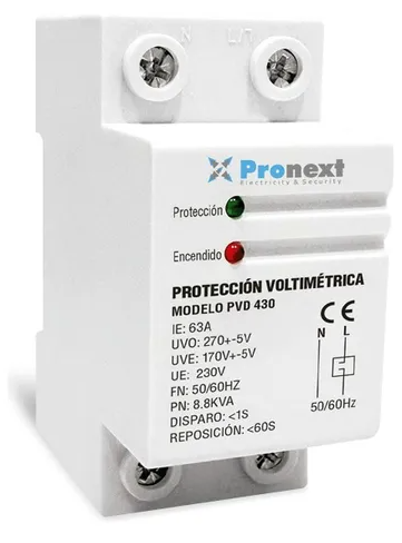 Protector de Tension Riel Din Analogico Pronext (PVD 430)