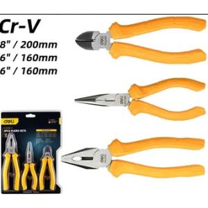 Kit de 3 Pinzas Deli (DL2008C-3) KIT-PIN-3C