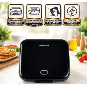 Novohome Sanwichera 760w Negra (NH-SM1201)