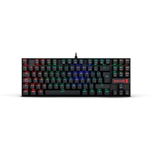 Teclado USB Gamer Mecanico Redragon K552 Kumara Negro RGB (K552RGB-1R-SP) Switch Rojo