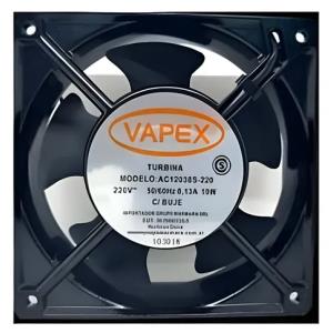 Turbina 220V 19W de 120x120mm con Rodamiento Vapex (AC12038B-220)