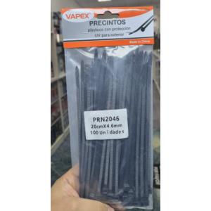 Precintos Kit 100u 4.6 X 200mm Vapex (PRN2046) Negro