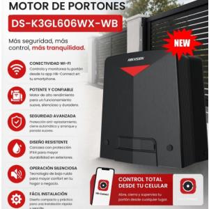 Motor para Porton Corredizo WiFi y LAN Hikvision (DS-K3GL606WX-WB)