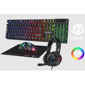 Kit Gamer Solarmax 4en1 Teclado+Mouse+Auricular+Pad (GCK1503) (IC04184726A)