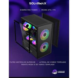 Gabinete Gamer Solarmax Vidrio Templado Mesh (CM-B6201) (IC04184726A)