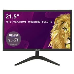Monitor de 21.5" FHD 75Hz e-Gold (MO-EG-215OF75-VR-R-BK) VGA/HDMI