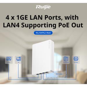 Multi-Port Wall-Plate AP Dual Band Wi-Fi 6 AX300 Ruijie (RG-RAP62-Wall)